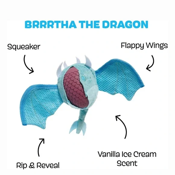 Blue Dragon BarkBox Super Chewer Dog Toy - Picture 3 of 10